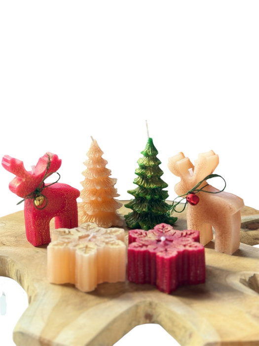 Aberto Design Christmas Candle Set15 Multicolor Aberto Design Christmas Candle Set15 Multicolor